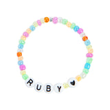 Personalised kid's beaded letter bracelet