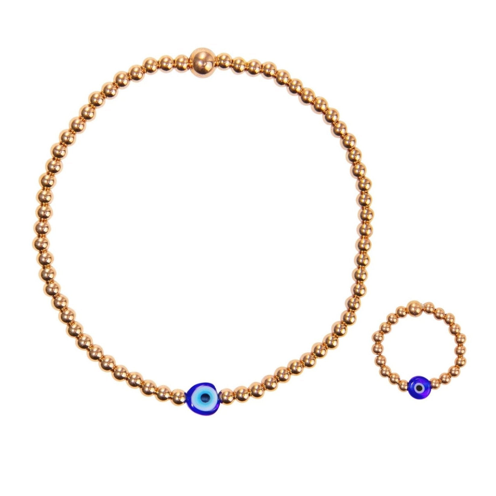Evil eye set - bracelet & ring