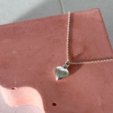 Dainty Sterling Silver heart necklace
