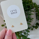 Bumble bee earrings (gold-filled)