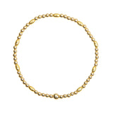 Men's slim gold stacking bracelet