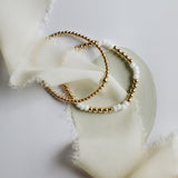Luna bracelet - white and luxe metal beads