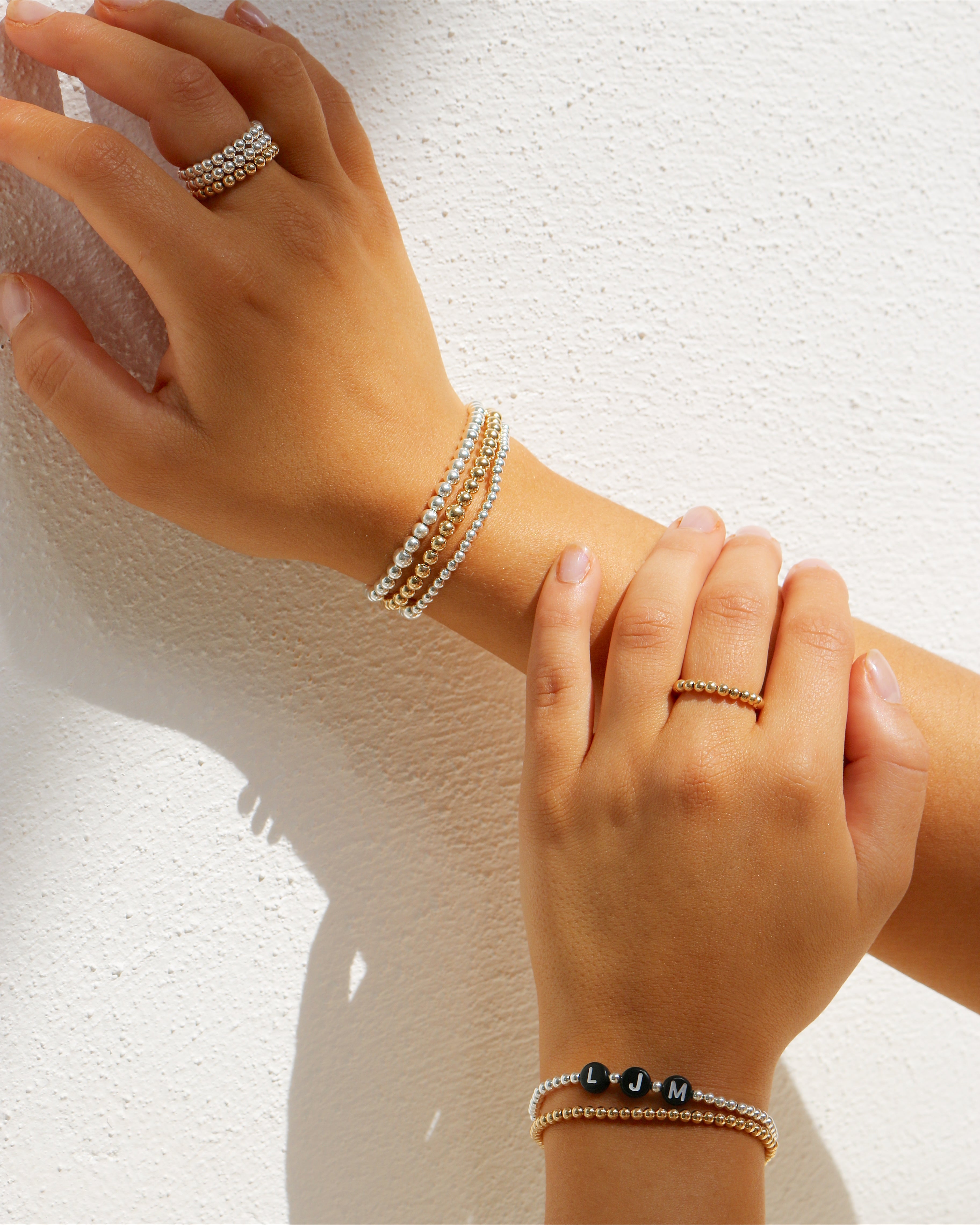 Ivy & Gold bracelets and rings 