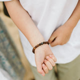 Kid's personalised wooden bead bracelet