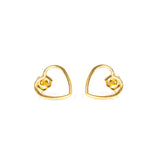 Gold filled open heart earrings