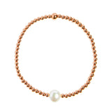 Single pearl bracelet (Gold / rose gold / sterling silver)