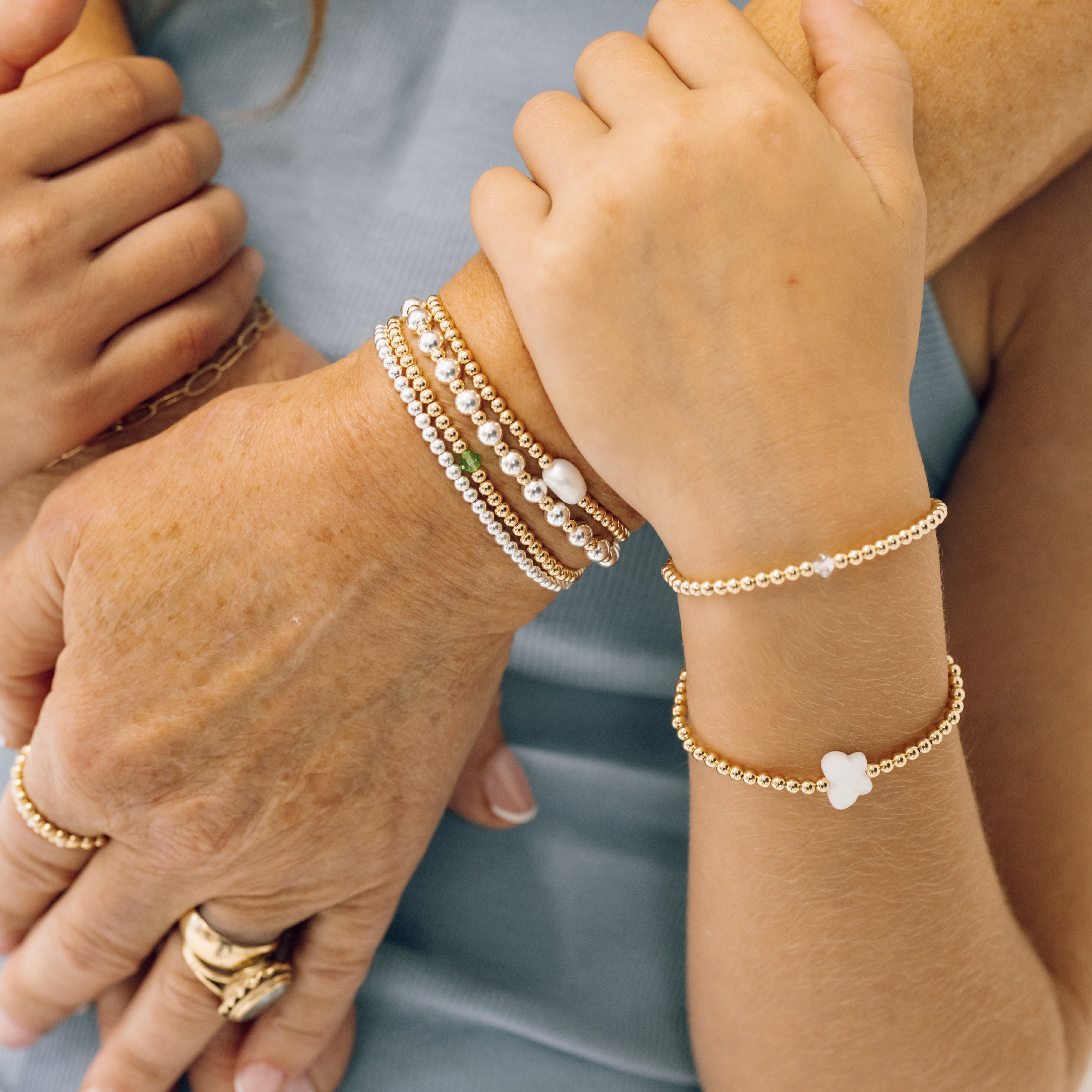 Birthstone bracelet stack 
