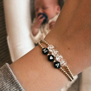 18KT Gold Scattered Name Bracelet  Buy Personalised Bracelets Online   STAC Fine JewelleryBracelet