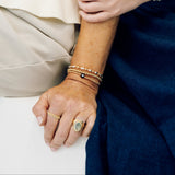 Gold filled beaded stretch ring