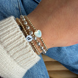 Pearl Heart Bead Bracelet