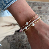 Single pearl bracelet (Gold / rose gold / sterling silver)
