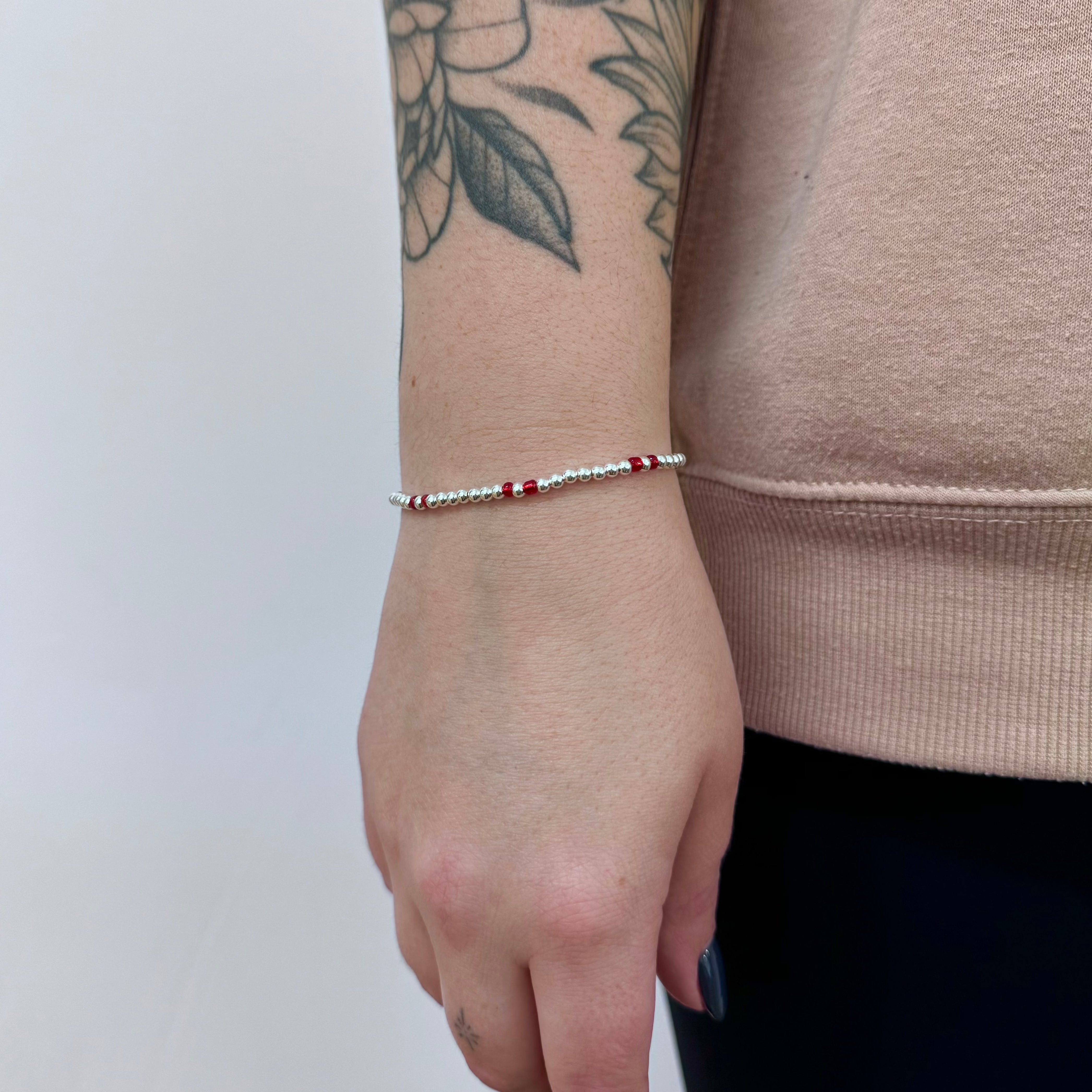 The Rachel bracelet - red beads