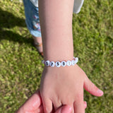 Kid's phone number safety bracelet