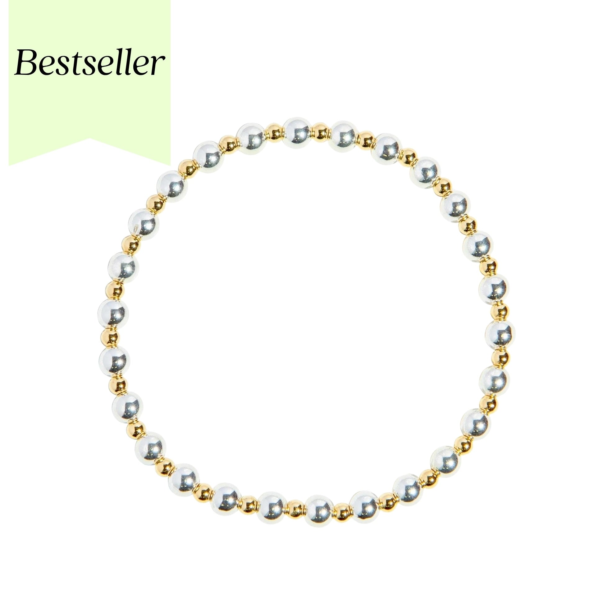 Mixed metal beaded bracelet 