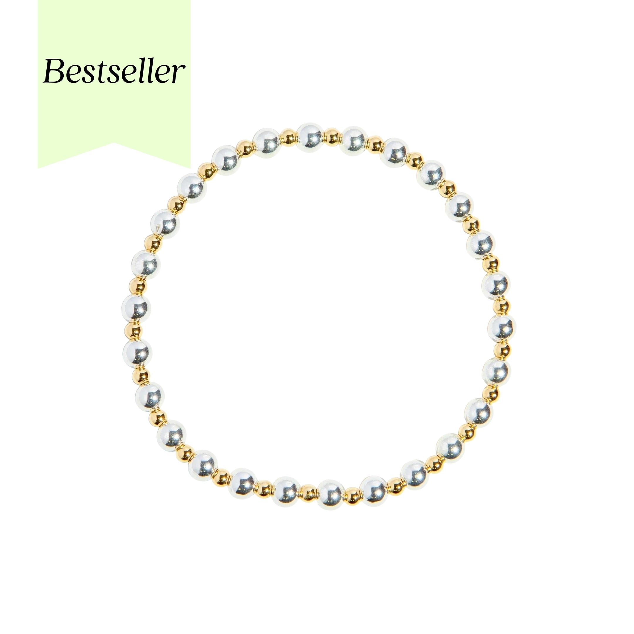 Mixed metal beaded bracelet 