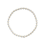 mixed metal beaded gold and silver bracelet