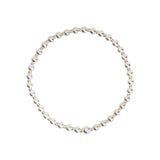 mixed metal beaded gold and silver bracelet