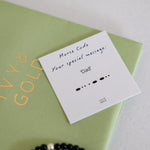Morse code bracelet card