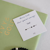 Morse code bracelet card