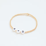 Valentine's initial heart bracelet