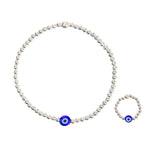 Evil eye set - bracelet & ring