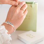 Ivy and gold mama bracelet and rings