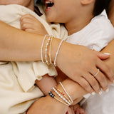 All silver and silver with gold clara bracelet