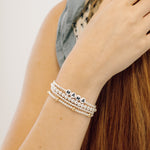 clara silver with large gold beads