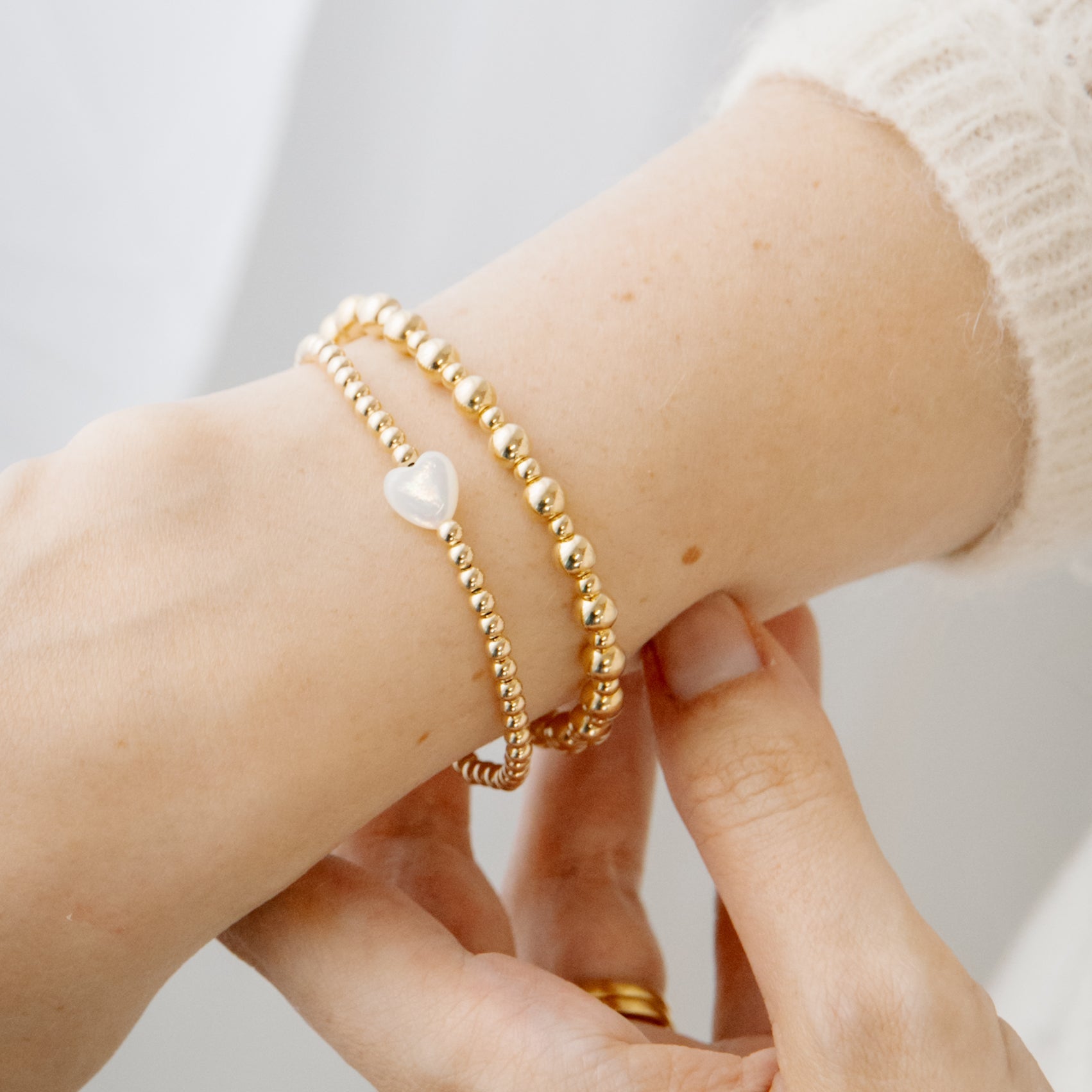 gold filled pearl heart bracelet with kathryn bracelet 