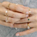 gold filled rings with birthstone crystals
