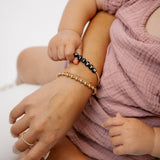 gold chunky beaded bracelet