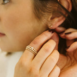 Gift set - 14k Gold filled bracelet, ring and earrings