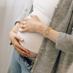 mama and luna beaded bracelets in gold and silver