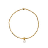 pearl drop charm bracelet gold filled beads