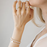 Single pearl bracelet & ring