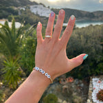 bride's bracelet with date of wedding