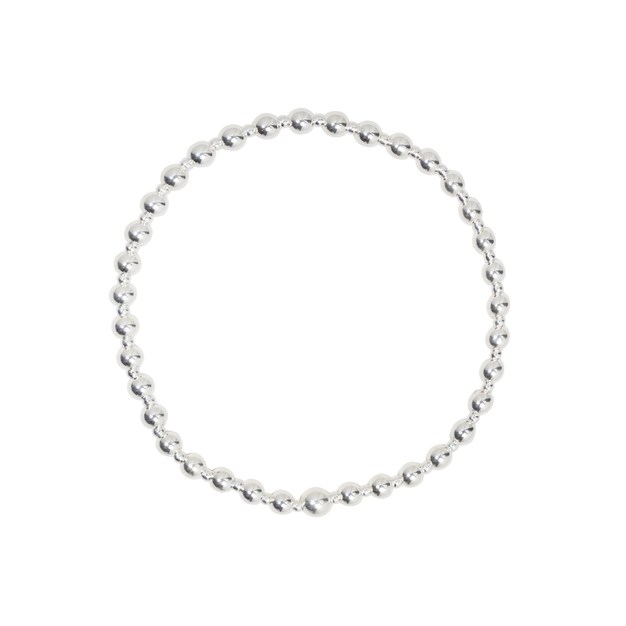 sterling silver beaded kathryn bracelet