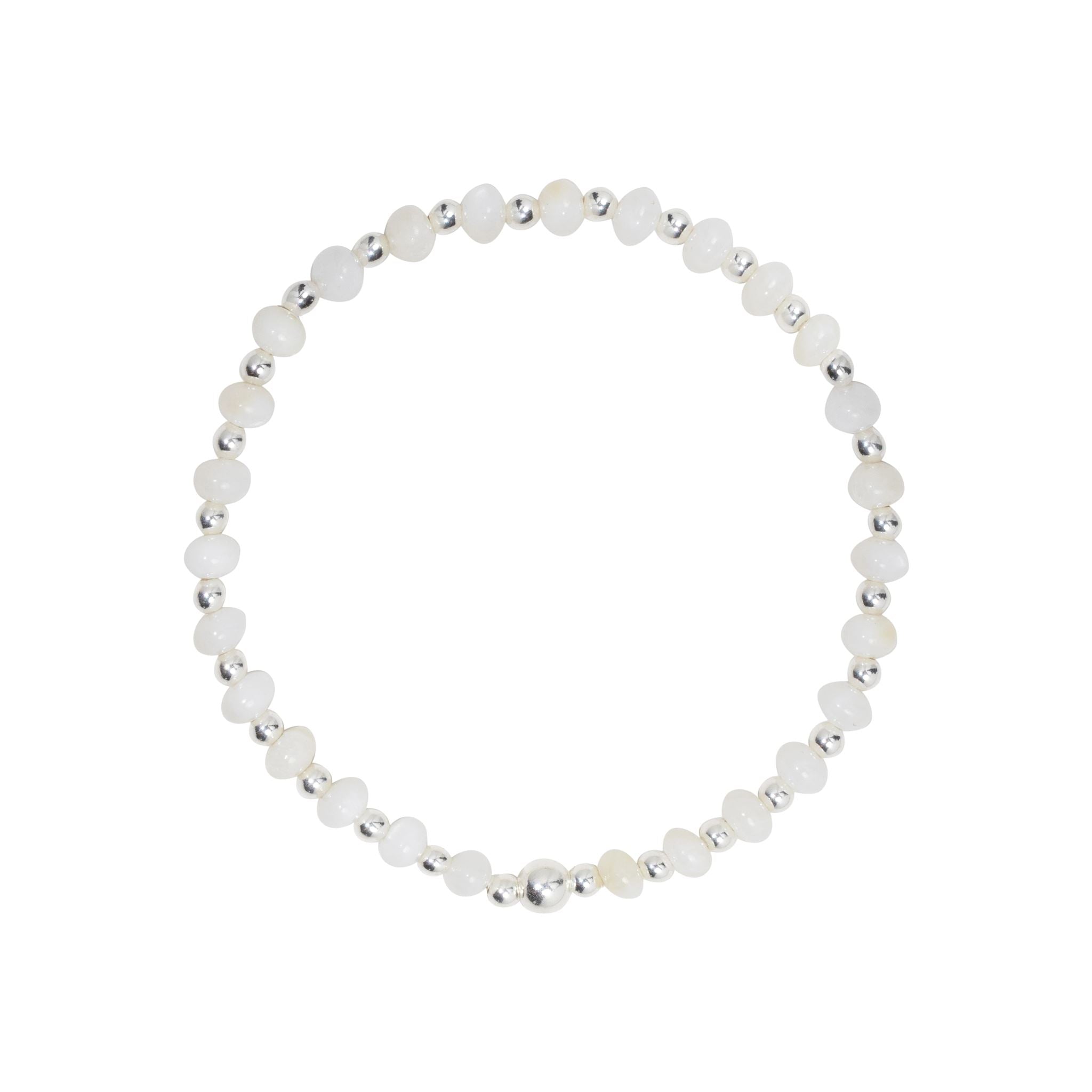 sterling silver bracelet with pearl beads
