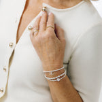 sterling silver bow charm bracelet