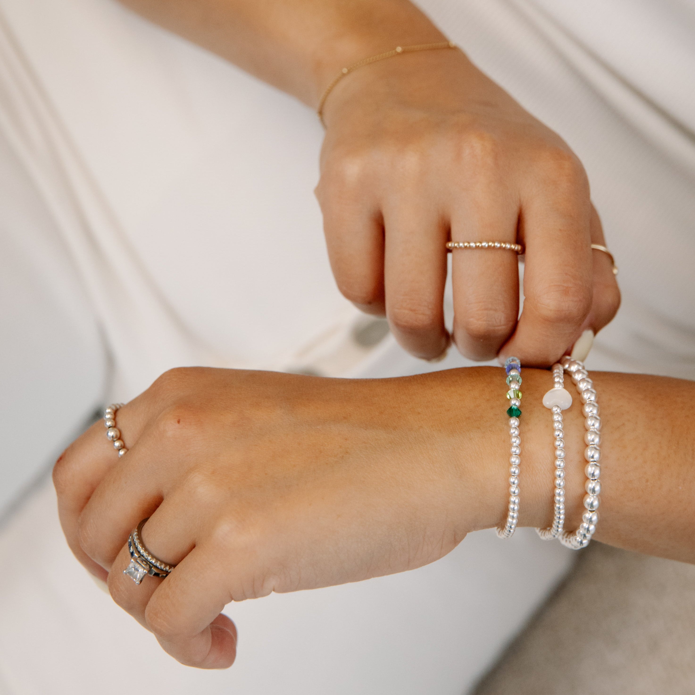 sterling silver pearl heart bracelet