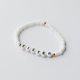 Ready to ship (pre-made) white bead bracelet (4 for 3)