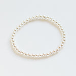 Sterling silver handmade stacking bead bracelet