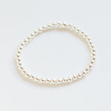 Sterling silver handmade stacking bead bracelet