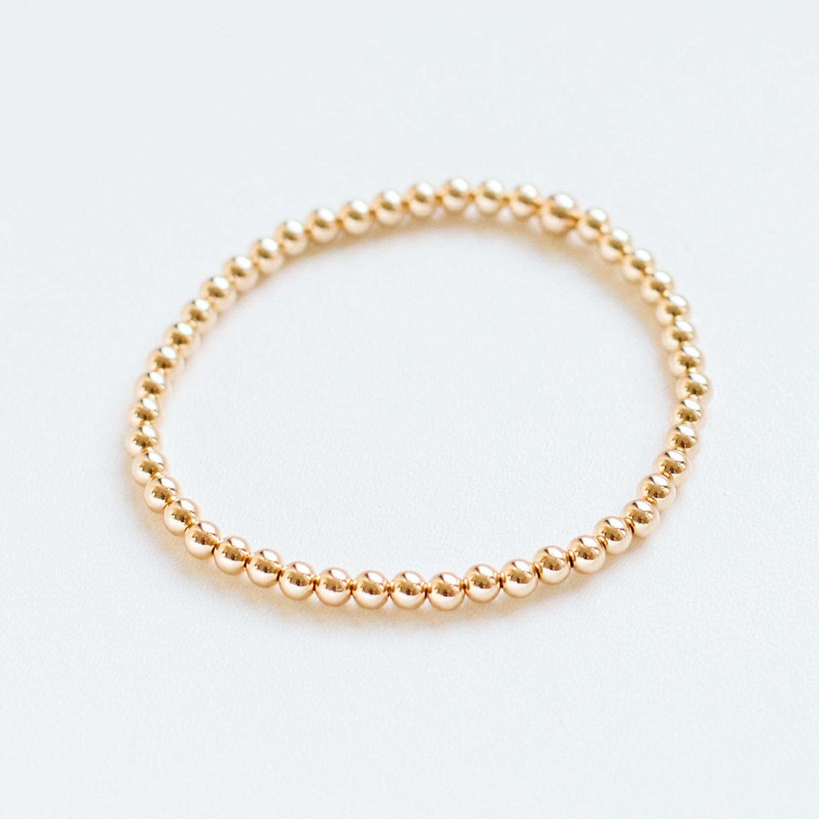 4mm 14k gold-filled bead bracelet 