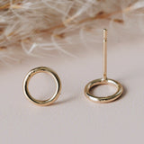 Full circle gold-filled earrings