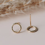 Twisted circle gold-filled earrings